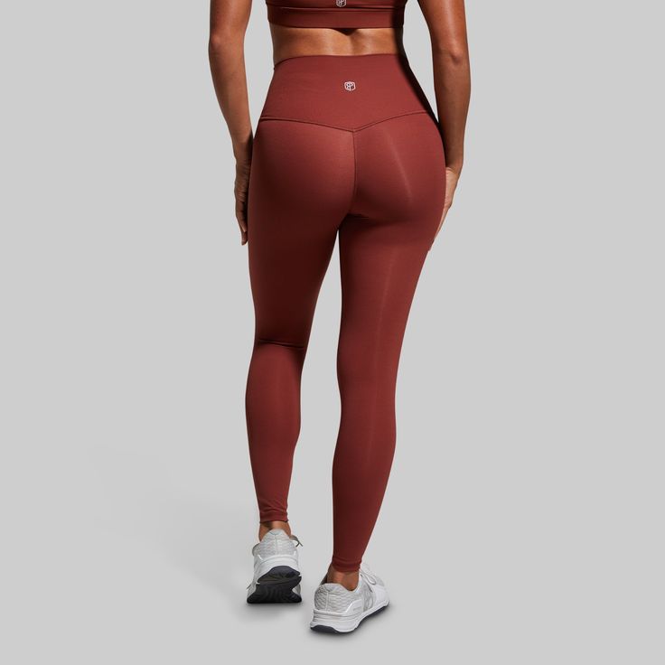 From first workout, these leggings will be a staple in your training wardrobe. Made from our activLUX fabric, these legging have just enough compression to hold you in, yet plenty of stretch to keep you moving with comfort while you’re getting after it. Compression Bra, High Quality Leggings, Red High, Rib Cage, Brick Red, Hold You, Wide Waistband, Outdoor Woman, Training Shoes