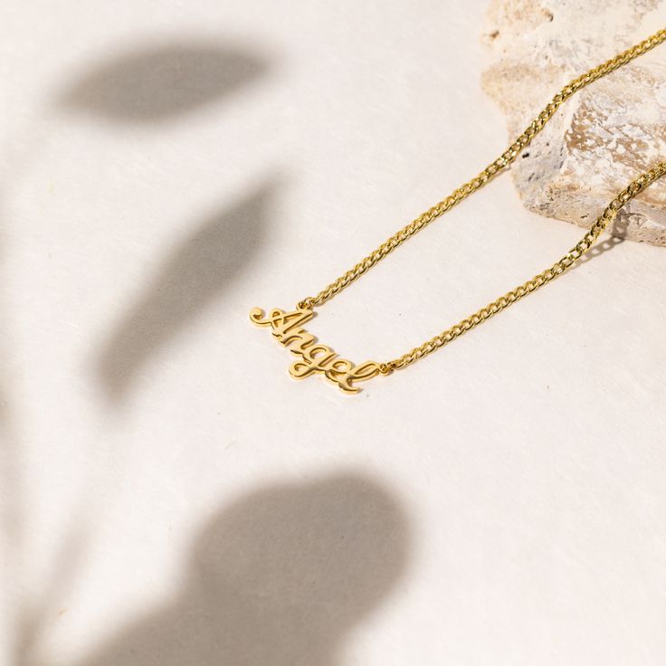 Personalize your own necklace with your name, or surprise them with a customized gift. 18k Gold Chain, Custom Name Necklace, Rose Gold Metal, Cuban Chain, Precious Jewelry, Gold Plated Chains, Personalized Necklace, Gold Plated Silver, Name Necklace