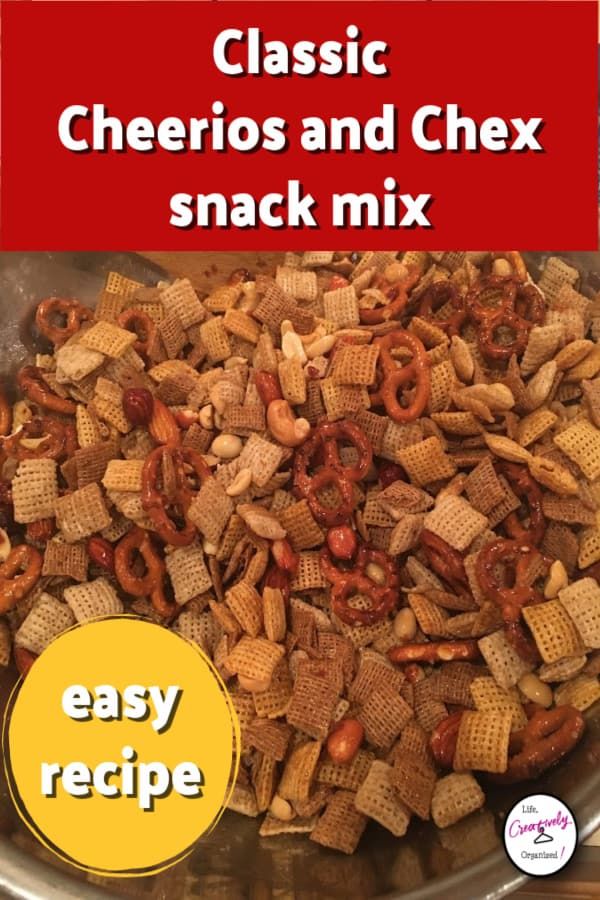 the cover of classic cheetos and chex snack mix