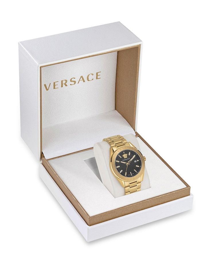 Find VERSACE V-code Watch, 42mm on Editorialist. Versace V-Code Watch, 42mm.Color:Black/Gold.Watches. Yellow Gold Watches With Analog Display, Luxury Jewelry With Analog Display And Round Dial, Luxury Watch With Date Display, Luxury Black Chronograph Watch With Date Display, Luxury Yellow Gold Watch Accessories With Analog Display, Modern Watches With Date Indicator As Gift, Luxury Black Watches With Date Display, Luxury Gold Chronograph Watch With Analog Display, Luxury Gold Chronograph Watch With Date Display