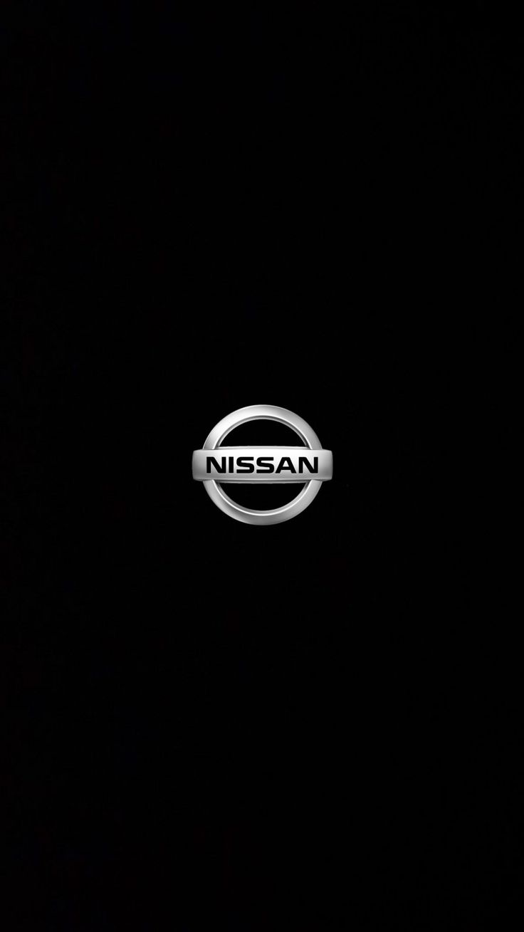 the nissan logo is shown on a black background in this image, it appears to be dark