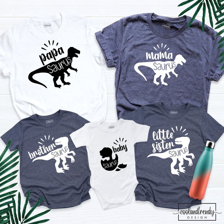 Custom Matching Family Saurus Tshirts, Matching Family Dinosaur Shirts, Birthday Tshirts, Custom Family Saurus Shirt, Funny Birthday Tee. Hi! Welcome to our store. It's good to see you here. Our aim is to offer you first-class clothing in your most beautiful moments with our graphic t-shirts that we designed or designed with your ideas. I am sure you will like our designs for your family, friends and you. IMPORTANT MATTERS FOR ORDERING: 1-) Please check and review all photos. 2-) Our sizes are t White T-shirt With Dinosaur Print For Birthday, Unisex White Top With Dinosaur Print, White Dinosaur Print T-shirt For Family Matching, Family Matching White Dinosaur Print T-shirt, White Family Matching T-shirt With Dinosaur Print, Family Matching White T-shirt With Dinosaur Print, Unisex White T-shirt With Dinosaur Print, Unisex Dinosaur Print Tops For Birthday, Gender-neutral Dinosaur Print Top For Birthday