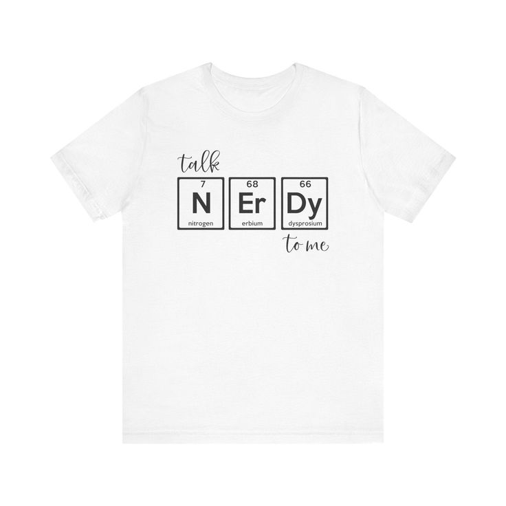 Who is a little nerdy. I know I am. My favorite type of jokes are puns. So I find this shirt really funny. This shirt is great for lab techs, scienetist, doctors or teachers.  This shirt is a high quality, super soft cotton blend shirt. This shirt does not come with rolled sleeves. That is just for the picture as a styling option. Please check the size chart before ordering. These are UNISEX SIZE T-SHIRTS. So it may fit you differently. This classic unisex jersey short sleeve tee fits like a well-loved favorite. Soft cotton and quality print make users fall in love with it over and over again. These t-shirts have-ribbed knit collars to bolster shaping. The shoulders have taping for better fit over time. Dual side seams hold the garment's shape for longer. UNISEX T-SHIRTS - Women typically Graphic Tee With Funny Text For Gifts, Funny Cotton Shirt As A Gift, Funny Cotton Shirt Gift, Funny Text Print Tops As Gift, Funny Cotton Shirt As Gift, Novelty Tops With Funny Text For Gifts, Novelty Tops With Funny Text As Gift, Funny Slogan Tops For Gifts, Funny Slogan Tops As Gifts