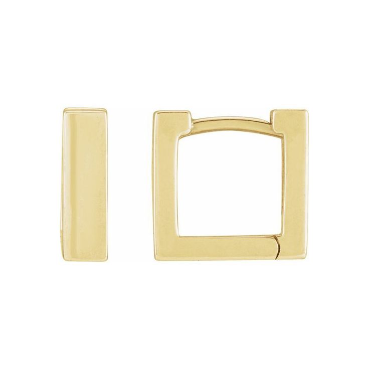 Square Hoop Earrings in Solid Recycled Gold Rectangular Yellow Gold Huggie Earrings Minimalist Style, Minimalist Yellow Gold Rectangular Huggie Earrings, Yellow Gold Square Hoop Earrings For Everyday, Rectangular 14k Gold Huggie Earrings As Gift, Modern 14k Gold Rectangular Earrings, Rectangular 14k Yellow Gold Hoop Earrings, 14k Yellow Gold Rectangular Hoop Earrings, Minimalist 14k Gold Rectangular Hoop Earrings, Modern Square Yellow Gold Hoop Earrings