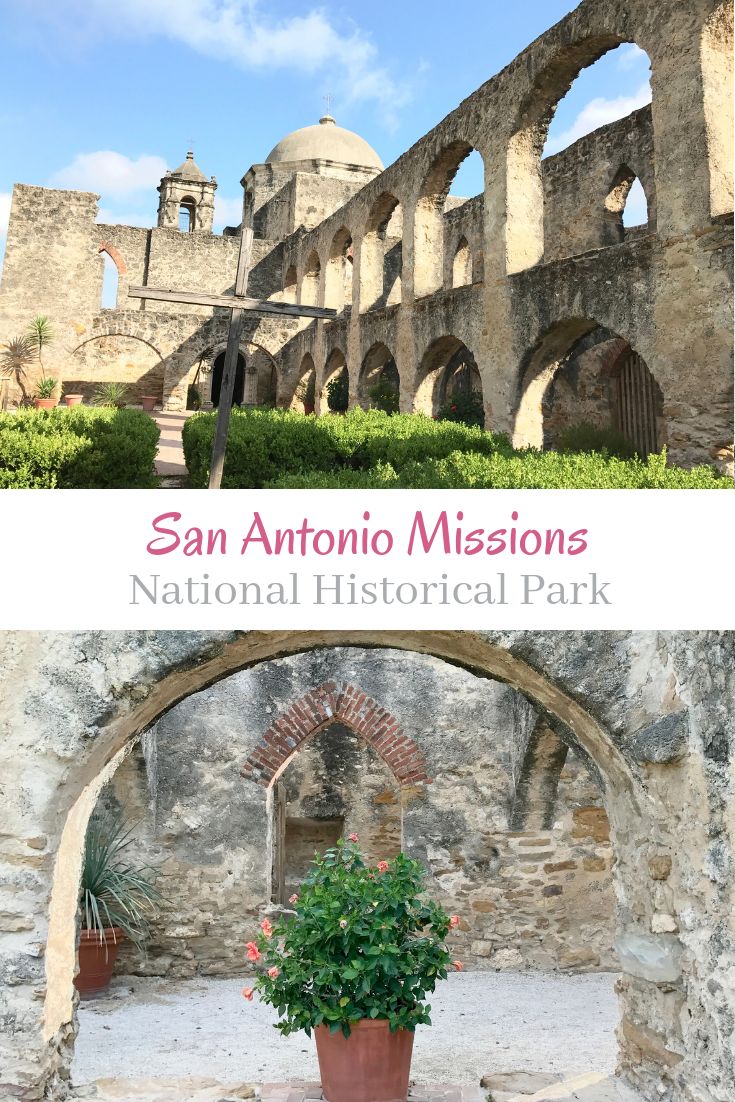 an image of the san antonio mission national historical park with text overlaying it