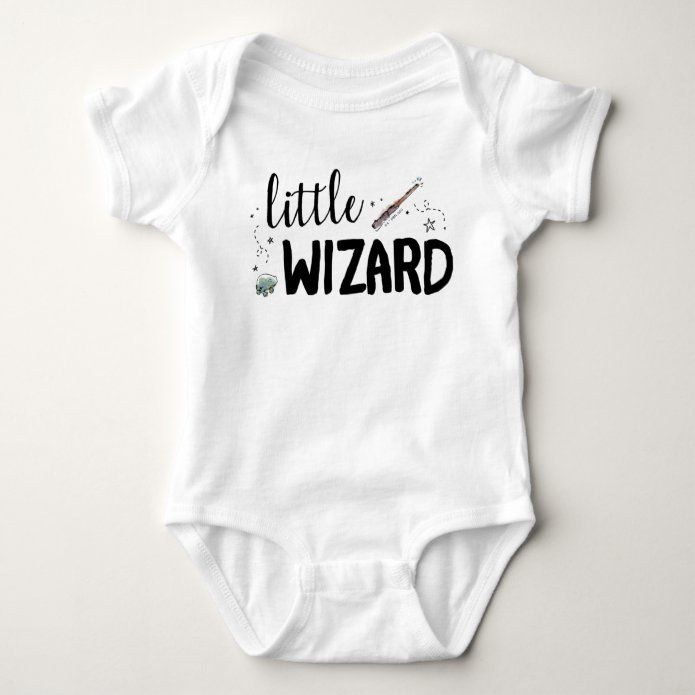 Harry Potter | Little Wizard Baby Bodysuit - tap, personalize, buy right now! #BabyBodysuit #harry #potter, #hogwarts, #potter #baby, Customizable Fitted Onesie For First Birthday, Cute Unisex Bodysuit For Birthday, Customizable Fitted Playful Onesie, Customizable Cotton Onesie For First Birthday, Customizable Playful Onesie For Playtime, First Birthday Bodysuit With Letter Print, First Birthday Fitted Bodysuit With Letter Print, Playful Customizable Onesie For Playtime, Fitted Bodysuit With Name Print For First Birthday