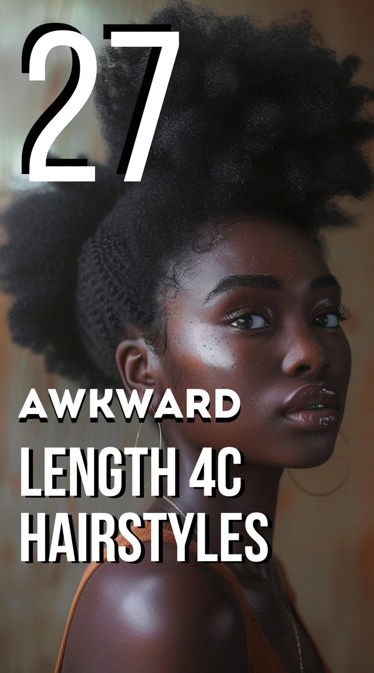 Don’t let the awkward length of your 4C hair get you down! These 27 gorgeous hairstyles, including bantu knots, protective cornrows, and textured buns, will make styling your hair both fun and fabulous during the growth phase. Hairstyles Short Curly Hair 4b, 4c Easy Protective Hairstyles, Grown Woman Natural Hairstyles, 4c Awkward Length Hairstyles, Low Ponytail 4c Hair, Quick And Easy Protective Hairstyles For Natural Hair, Black Hairstyles 4c Hair, 4c Natural Hair Twist Styles, Blowout 4c Hairstyles