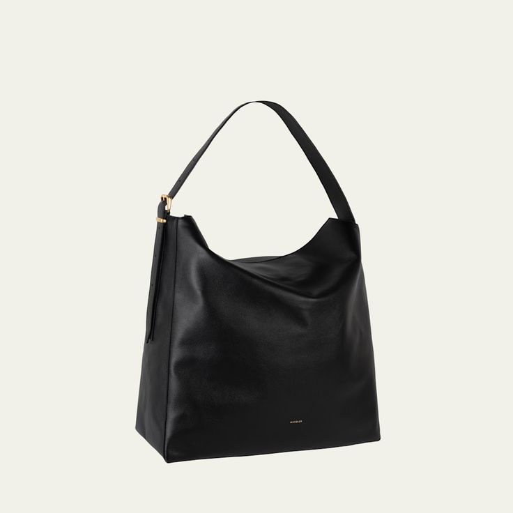 Wandler "Marli" tote bag in leather Adjustable shoulder strap Fold-over flap top with magnetic closure  Lining: Cotton Approx. 8.7"H x 9.8"W x 3.9"D Made in Italy Timeless Rectangular Hobo Bag With Detachable Strap, Timeless Top Handle Hobo Bag With Adjustable Strap, Timeless Hobo Shoulder Bag With Detachable Strap, Timeless Hobo Bag With Detachable Strap, Timeless Hobo Bag With Top Handle And Adjustable Strap, Luxury Everyday Shoulder Flap Bag, Luxury Everyday Top Handle Hobo Bag, Luxury Top Handle Hobo Bag For Everyday, Classic Hobo Bag With Detachable Strap For Shopping