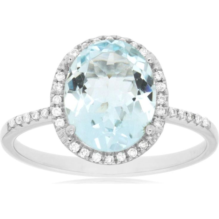 Royal 14K White Gold Aquamarine & Diamond Ring - Serene Blue Beauty Elegant Blue Topaz Diamond Ring For Formal Occasions, Modern Topaz Ring With Diamond Accents For Formal Events, Modern Topaz Ring With Diamond Accents For Formal Occasions, Elegant Blue Topaz Halo Ring For Wedding, Oval Blue Topaz Diamond Ring For Formal Occasions, Blue Diamond Ring For Formal Occasions, Elegant Blue Diamond Ring For Formal Occasions, Elegant Topaz Ring With Diamond Accents, Round Cut, Elegant Topaz Ring With Diamond Accents