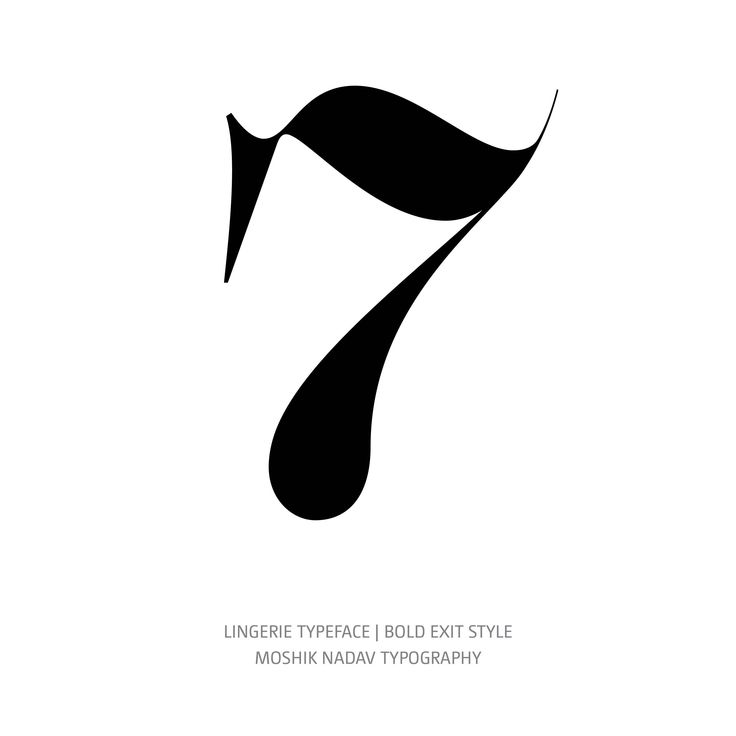 the number seven logo is shown in black and white