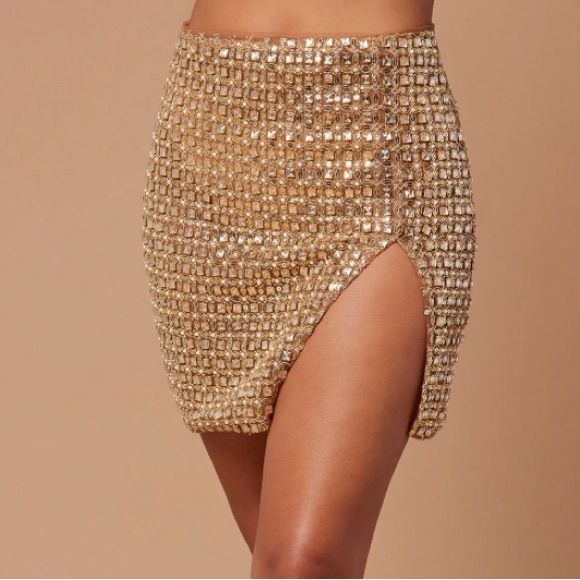 Please Read. Fashion Nova Kourt Embellished Mini Skirt Gold Size Small And Medium Available. If You Buy One, You Will Get The Other Size For Free!!! Glamorous Gold Mini Skirt, Gold Mini Skirt For Party, Glamorous Gold Party Skirt, Chic Gold Mini Skirt For Party, Gold Mini Skirt For Parties, Gold Mini Skirt For Night Out, Gold Mini Skirt For Evening, Glamorous Gold Mini Skirt For Night Out, Glamorous Gold Skirt For Party Season