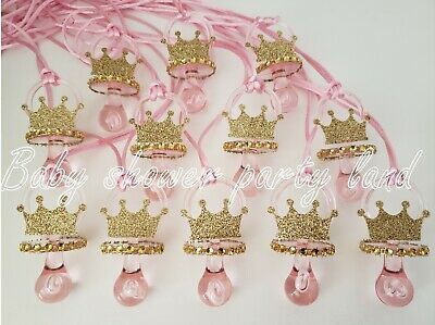 pink and gold princess tiara hair clips