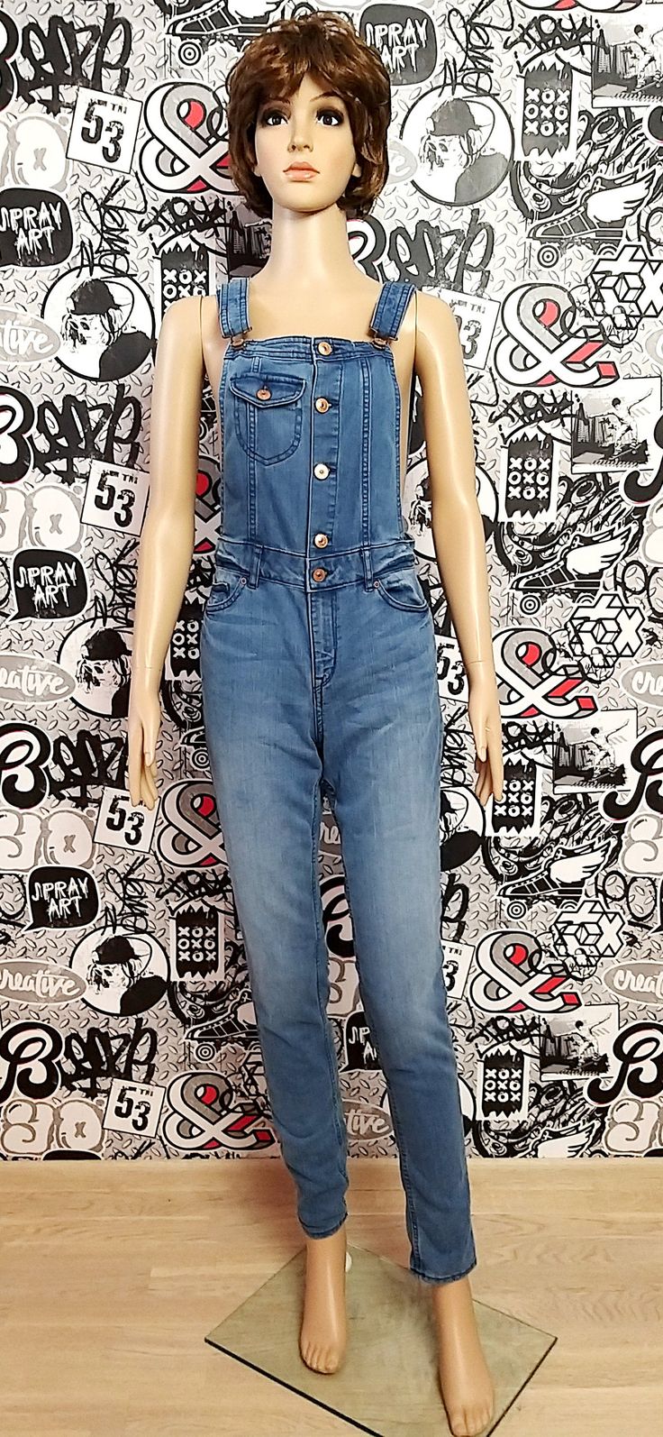 "Denim jumpsuit jean jumpsuit Denim Overall vintage womens overall pants jean overalls Retro overalls Bib Overall S-M grunge overalls Bib Dungarees 75 % cotton height of the woman in the photo - 180 cm Please refer to photos for details of condition. Condition: very good vintage Measurements: Inseam : 80 cm/31.5\" Length: 143 cm + ( be regulated ) /56.30\"+ Hips- 88 cm/ 34.6\" Waist 76 cm/ 30\" Tag Size: EUR38 US8 CA8 note The color on the pictures may vary due to monitor settings and light refl Utility Medium Wash Overall Jumpsuits, Utility Overall Jumpsuits And Rompers In Medium Wash, Utility Style Medium Wash Overalls Jumpsuit, Medium Wash Utility Overalls, Casual Full-length Denim Jumpsuit, Casual Medium Wash Full-length Jumpsuits And Rompers, Denim Blue Bib Front Jumpsuit And Rompers, Casual Medium Wash Full Length Jumpsuits And Rompers, Casual Medium Wash Full-length Jumpsuit