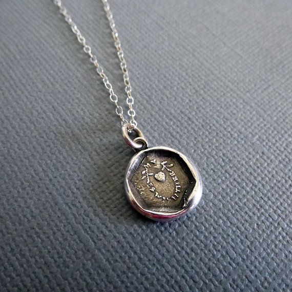 You have my heart  Heart wax seal necklace  My by PlumAndPoseyInc, $39.00 Elegant Stamped Heart-shaped Jewelry, Vintage Personalized Sterling Silver Necklace, Elegant Heart-shaped Stamped Necklace, Vintage Charm Medallion Necklace For Anniversary Gift, Vintage Charm Medallion Necklace For Anniversary, Vintage Medallion Necklace For Anniversary Gift, Vintage Stamped Jewelry For Anniversary Gift, Stamped Heart Pendant Necklace For Anniversary, Stamped Heart Pendant Necklace For Anniversary Gift