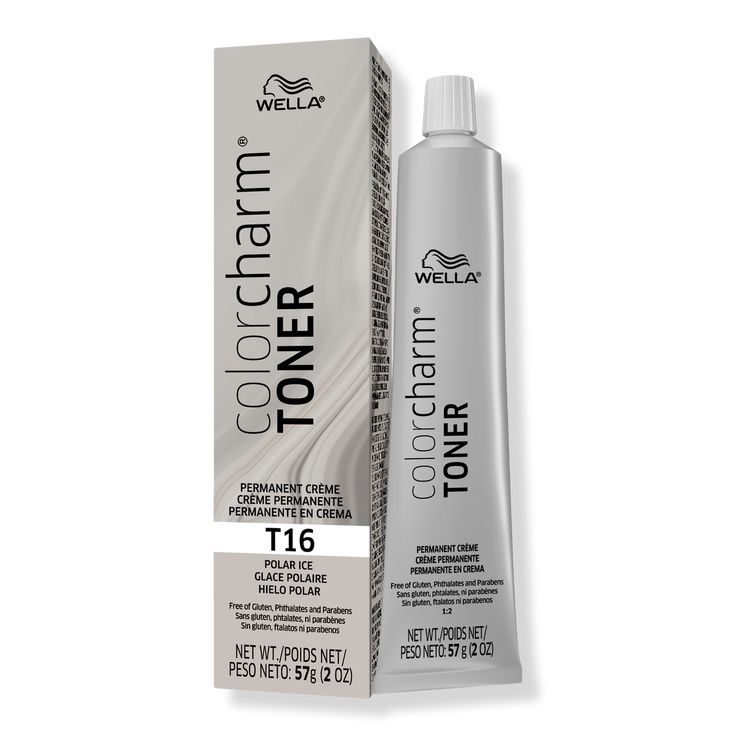 Colorcharm Permanent Crme Toner - PERM CREAM TONER 2OZ T16 POLAR ICEBenefitsTo be used with ONLY 10 volume developer (sold separately) , using 20 volume may cause uneven results and scalp sensitivity.*WELLA Colorcharm lightener + permanent toner vs. lightener alone.Finishing step to neutralizing warmth after lightening.Perfectly even tone from root to end.Developer is requiredFormulated WithoutAnimal-derived ingredients, parabens, gluten and phthalates. - Colorcharm Permanent Crme Toner Toners For Gray Mashroom Brown Hair, Silver Hair Toner Sally Beauty, Black Toner For Blonde Hair, Toner For Orange Hair, Silver Hair Toner, Toning Bleached Hair, White Hair Toner, Wella Color Charm Toner, Silver Toner