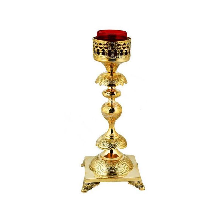 Christian Brass Table Oil Vigil Lamp with Cross, Hand-painted Prayer Standing Oil Lamp, Orthodox Oil Candle with glass cup, religious decor TheHolyArt Oil Candle, Decor Buy, Oil Candles, Brass Table, Christian Church, Oil Lamp, Oil Lamps, Glass Cup, The Well