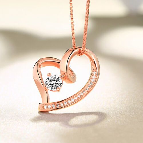 On Valentines Day, there is nothing more meaningful than a heart pendant with a birthstone. It is a truly great gift to express your love to your dearest one. The necklace is made of .925 sterling silver with a gem on the middle which can be personalized with a birthstone of your choosing. The Love In Your Heart Personalized Pendant Necklace arrives with a velvet jeweler's pouch and presentation box, perfect for safekeeping or gift giving. Celebrate the eternal nature of true love with this excl Elegant Gemstone Heart Necklace For Anniversary, Elegant Heart Necklace With Birthstone And Cubic Zirconia, Elegant Cubic Zirconia Heart Necklace With Birthstone, Elegant Heart Necklace With Birthstone In Cubic Zirconia, Elegant Round Heart Necklace With Birthstone, Rose Gold Heart Necklace With Birthstone For Mom, Heart Pendant Birthstone Necklace For Mother's Day, Heart-shaped Cubic Zirconia Birthstone Necklace, Heart-shaped Birthstone Necklace In Cubic Zirconia