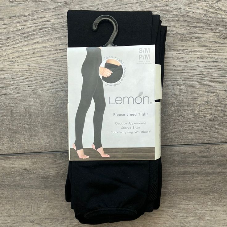 New Fleece Lined Stirrup Lemon Tights Footless Black Bottoms For Loungewear, Black Footless Bottoms For Loungewear, Snug Fit Black Bottoms For Loungewear, Stirrups, Colorful Leggings, Pant Jumpsuit, Anthropologie, Tights, Lemon