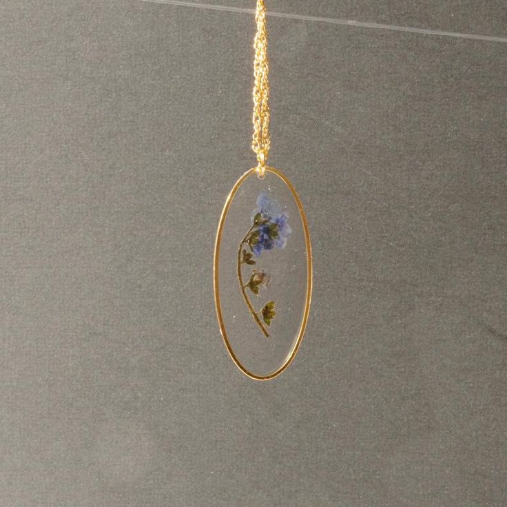 Blue Forget Me Not Flower Necklace Real Pressed Flower in | Etsy Pressed Flower Necklace Diy, Forget Me Not Flower Jewelry, Blue Flower Necklace As Gift For Her, Delicate Floral Resin Jewelry, Blue Birth Flower Necklace Gift, Blue Birth Flower Necklace For Gift, Blue Flower Necklace With Birth Flower Detail, Blue Flower Charm Necklace As Gift, Blue Birth Flower Necklace