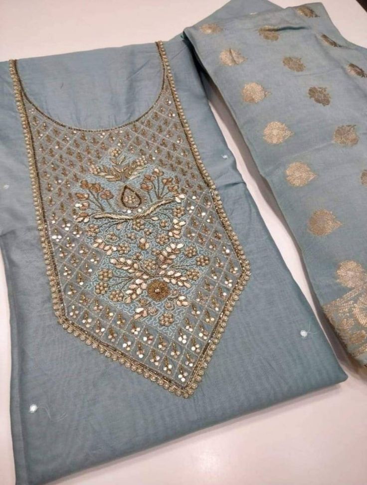 ATHARVA Hand Embroidered Salwar Kameez w/Beautiful Embroidered | Etsy Embroidered Chinon Kurta For Wedding, Kundan Churidar With Intricate Embroidery For Wedding, Wedding Kurta With Resham Embroidery And Kundan, Kundan Salwar Kameez For Wedding With Straight Kurta, Kundan Salwar Kameez For Wedding, Wedding Traditional Wear With Resham Embroidery In Jamawar, Unstitched Raw Silk Traditional Wear With Mirror Work, Unstitched Kundan Traditional Wear With Intricate Embroidery, Embroidered Kundan Anarkali Traditional Wear