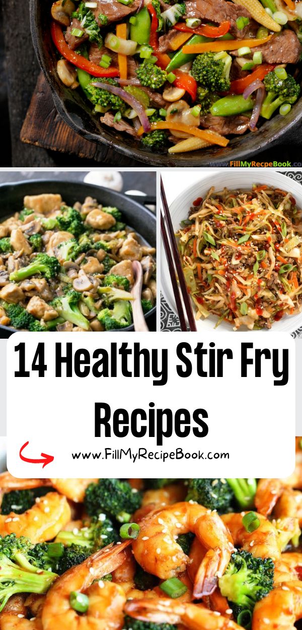 14 Healthy Stir Fry Recipes with chicken, shrimp and pork or beef as well as chickpeas. A family lunch or dinner meal cooked on the stove top. 9x13 Dinner Recipes, Healthy Stir Fry Recipes, Stir Fry Meal Prep, Healthy Chicken Stir Fry, Stir Fry Recipes Healthy, My Recipe Book, Wok Recipes, Easy Stir Fry Recipes, Healthy Stir Fry