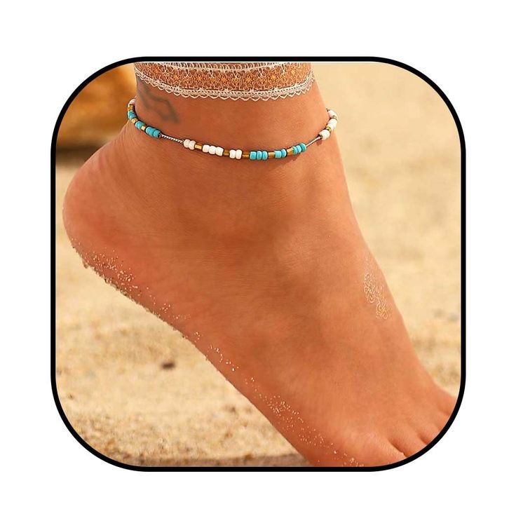 PRICES MAY VARY. Turquoise bracelet jewelry is made of alloy and beads,it will not be tight to wear and not fade easily. Beaded ankle chain length is 22cm/8.6inches,you can adjust it according to the extension chain. Blue anklet chain design is very simple, wearing it on the beach is also a beautiful scenery, and you will get more compliment in the crowd. Adjustable bracelet foot jewelry is a special gift for wife, mother, friend and any important one, for example, on Valentine's Day, Birthdays, Summer Turquoise Jewelry With Colorful Beads, Turquoise Round Beads Jewelry For Summer, Turquoise Strand Jewelry For Festival, Turquoise Round Bead Summer Jewelry, Silver Beaded Bracelets For Beach In Summer, Beaded Anklets As Beach Season Gift, Turquoise Bracelet Jewelry For Beach Season, Turquoise Bracelet For Beach Season, Summer Turquoise Beaded Bracelets