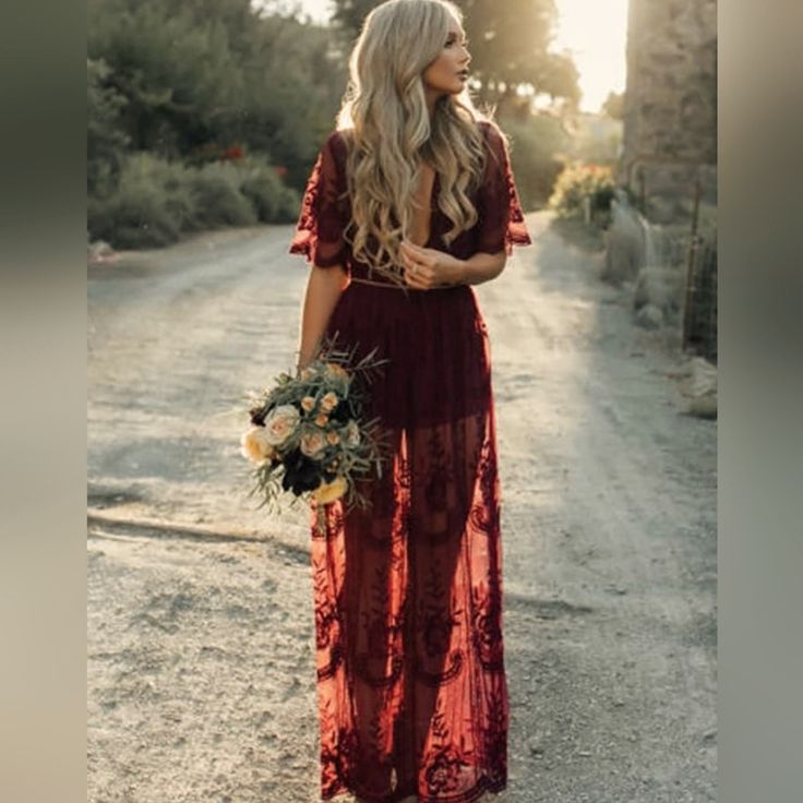 Material:Floral Lace Maxi Dress Is Made Of Soft And Comfortable Lace.Skin-Friendly,Breathe Freely,Comfortable To Wear. Features:This Beautiful Bohemian Maxi Dress Overlays A Romper Lining.V-Neck,Short Sleeve,Hidden Zipper Closure,Slits On Both Sides,Sheer Back,High Wasit,Scalloped Trim.You Will Be Sure To Stand Out In This Cute Flowy Romper Dress. Category:Womens Wedding Guest Dress/White Wedding Dress Romper/Beach Rompers For Women Summer/Romper Dress For Wedding Guest/Beach Wedding Guest Dress Bridesmaid Dresses With Cowboy Boots Formal, Semi Formal Mujer, Side Split Maxi Dress, Boho Mode, Bohemian Mode, Mesh Maxi Dress, Long Romper, Split Maxi Dress, Moda Boho