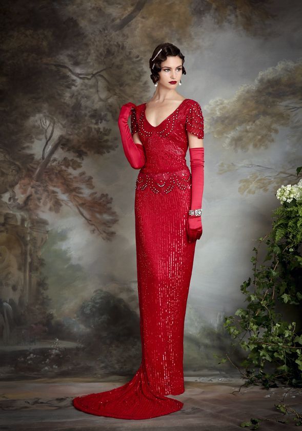 Eliza Jane, Dress Gallery, Look Retro, Red Gowns, Vintage Gowns, Vestidos Vintage, 1920s Fashion, Moda Vintage, Great Gatsby