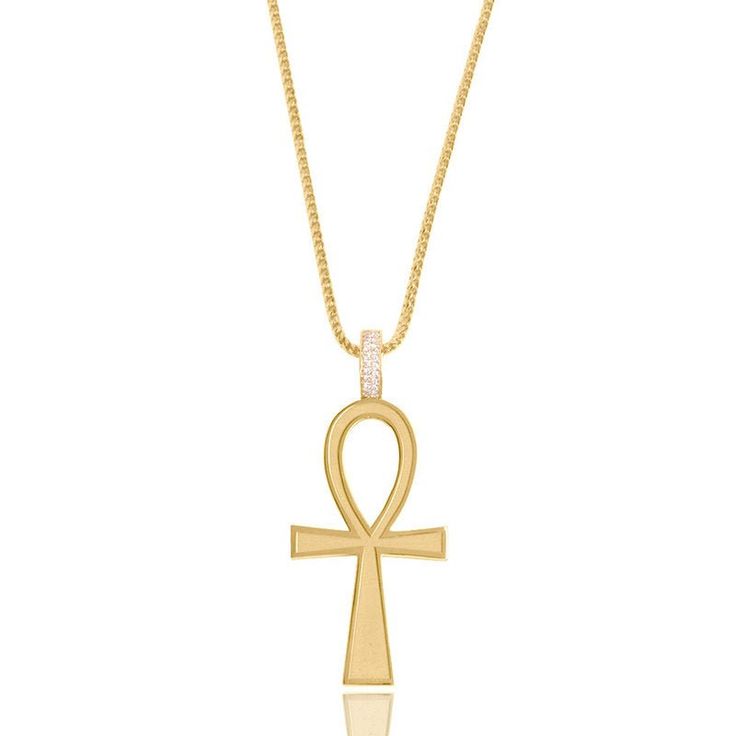 Pendants - Baby Ankh Piece - ifandco.com Ancient Pharaohs, Necklace Length Chart, Ankh Necklace, The Nile, Eternal Life, Rose Gold Diamonds, The Gold, Necklace Sizes, Ancient Egypt