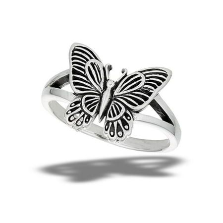 Beautiful Butterfly Ring .925 Sterling Silver Band Jewelry Female Male Unisex Size 8 All our silver jewelry is crafted from .925 silver also commonly referred to as sterling silver. Sterling silver is the standard for beautiful high-quality silver jewelry and cannot be replicated by lower priced silver plated jewelry. It is 92.5% pure silver, mixed with alloys to add strength and durability to stand the test of time. Keep your fine jewelry shiny and elegant by storing it properly. Jewelry needs Vintage Adjustable Sterling Silver Butterfly Ring, Adjustable Vintage Sterling Silver Butterfly Ring, Symbolic Silver Hypoallergenic Jewelry, Nickel-free Sterling Silver Rings In Silver, Silver Hypoallergenic Fine Jewelry Rings, Classic Silver Butterfly Ring For Anniversary, Antique Silver Nickel-free Rings, Hypoallergenic Silver Fine Jewelry Rings, Symbolic Silver Hypoallergenic Rings