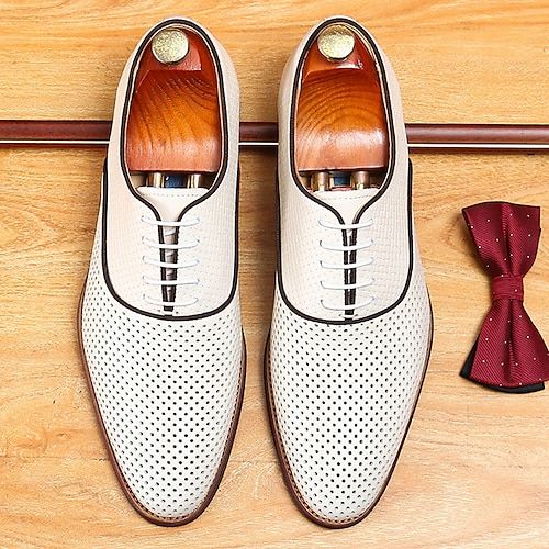 Category:Dress Shoes; Upper Materials:Leather,Italian Full-Grain Cowhide; Lining Materials:Cowhide; Gender:Men's; Toe Shape:Round Toe; Outsole Materials:Rubber; Closure Type:Lace-up; Function:Comfortable,Slip Resistant; Pattern:Geometric,Color Block,Bullock Carved; Listing Date:03/05/2024 Oxford Leather Wingtip Shoes With Perforated Toe Box, Luxury Men's Oxfords With Perforated Toe Box, Luxury Plain Toe Gentleman Oxfords, Dress Shoes Men Oxfords & Loafers, Gentleman Office, Luxury Men's Oxford Lace-up Shoes, White Dress Shoes Men, British Gentleman, Men's Dress Shoes