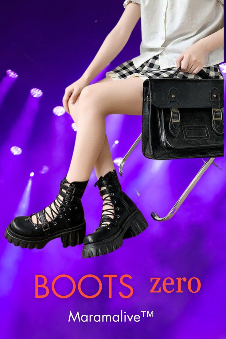 Step into gothic glamour with our daring hollow-out platform boots. These edgy British-style boots are tough, durable, and have a fun, energetic vibe. Gothic Glamour, Style Boots, Martin Boots, American Express, Platform Boots, British Style, Gothic Fashion, Womens Boots, Boots