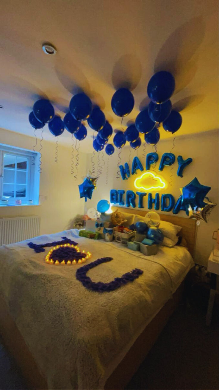 Happy Birthday Bedroom Ideas 
#HappyBirthday #Bedroom #Bed #bedroomideas #surprisebedroom Cute Bf Birthday Ideas, 20 Birthday Ideas For Guys, Birthday Packages For Boyfriend, 22nd Boyfriend Birthday Ideas, Boyfriends 22nd Birthday Ideas, Things To Get Your Boyfriend For Bday, 23 Birthday Cake For Boyfriend, Decorating Ideas For Boyfriend Birthday, 20th Birthday Ideas Boyfriends