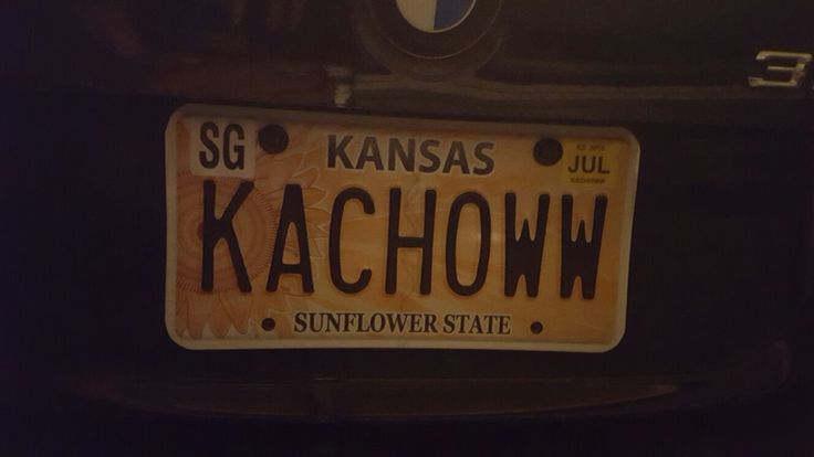 the license plate on this car is for kachow