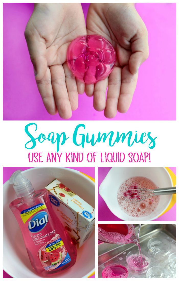 soap gummies use any kind of liquid soap