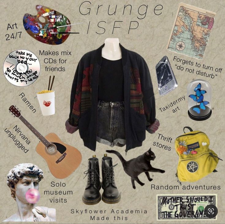 Journal Clothes, Isfj Personality, Intj And Infj, Taxidermy Art, Grunge Outfit, 16 Personalities, Enneagram Types, Grunge Art, Mbti Personality