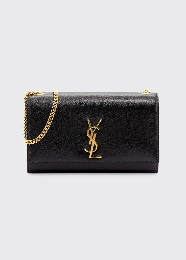 Saint Laurent Monogram Medium Shoulder Bag - Bergdorf Goodman Classic Formal Bags With Logo, Modern Gold Shoulder Bag With Logo, Classic Leather Shoulder Bag With Metal Logo, Classic Evening Shoulder Bag With Logo Hardware, High-end Leather Shoulder Bag With Logo, Classic Gold Shoulder Bag With Logo, Classic Business Bags With Metal Logo, Classic Rectangular Shoulder Bag With Metal Logo, Classic Shoulder Bag With Metal Logo