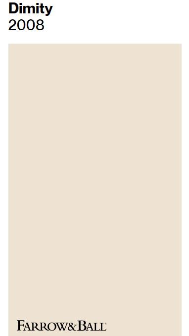 the farrow & ball paint company's dimity 2008 is shown in white