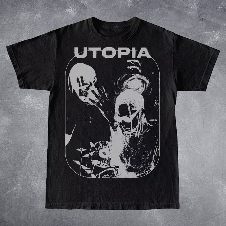 Utopia T-Shirt, Hip Hop Merch, Festival Shirt, Rap Music Tee, Streetwear, Best Gift Idea, Gift for, Unisex Cotton Tee | HOW TO ORDER | 1. Review the photos. 2. Pick your t-shirt size and color. 3. Click "Add to Cart." You can return to add more products. 4. Click "Proceed to Checkout." THE FIT - Comfortable unisex fit - 100% cotton - Professional high quality print - For baggy fit go one size up ORDER & SHIPPING INFO - Your order will be ready in 1-5 business days, and we often deliver sooner th Festival Shirt, Music Tees, Shirt Stays, Festival Shirts, Idea Gift, Rap Music, Quality Fashion, Best Gift, Cotton Tee