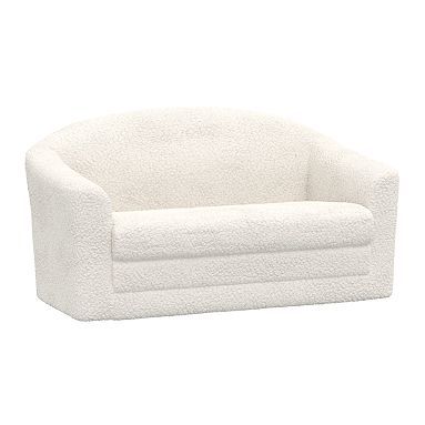 a white dog bed on a white background