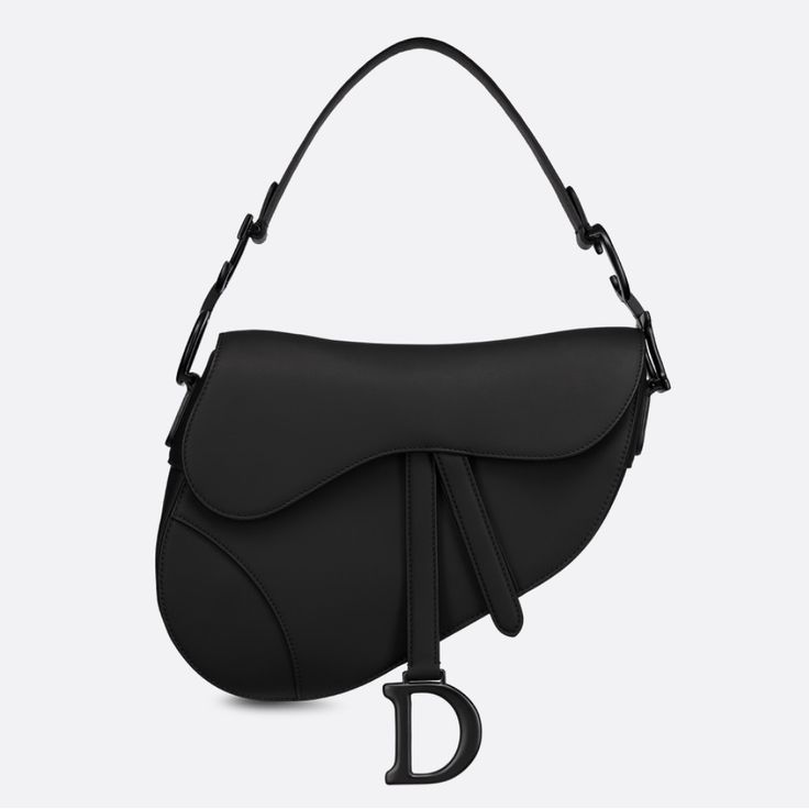 Dior Matte Black Tonal Saddle Bag, With Crossbody Strap, Dust Bag, Box, Ribbon, Shopping Bag, Brand New, Made In Italy, Details On The Last 2 Pics. Black Designer Bags, Black Saddle Bag, Dior Purse, Luxury Bags Collection, Dior Saddle, Dior Book Tote, Girly Bags, Pretty Bags, Classic Bags