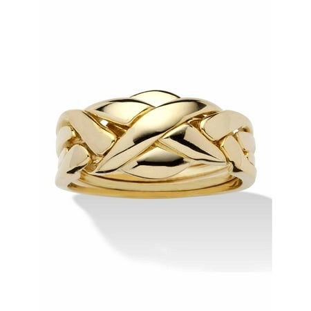 Here's a fashionable update on a longtime favorite - the classic puzzle ring is uniquely elegant and fun at the same time, and a perfect accent for style-makers of any age. Yellow Gold-Plated 14k rose gold-plated or platinum-plated . We recommend that you order one size up for this style. Instructions included. PLEASE NOTE: This is a puzzle ring and is extremely difficult to put back together. If you don't like challenges, please keep ring assembled! 45858RNG Size: 6.  Gender: female.  Age Group Puzzle Ring, Black Hills Gold Jewelry, Black Hills Gold, Gold Plated Rings, Affordable Jewelry, Dandy, Womens Jewelry Rings, Rose Gold Plates, Or Rose