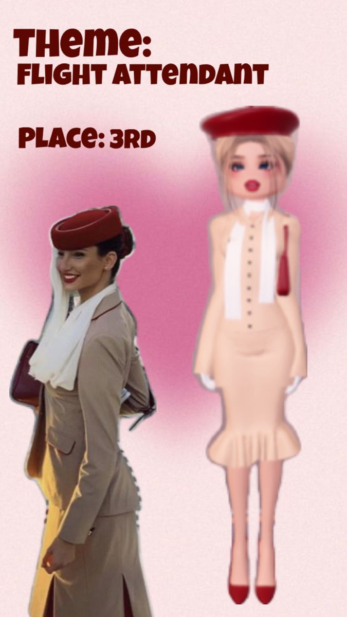 Dti outfit! Place 3rd 🥉 Flight Attendant, I Dress, Dresses Online, Dress To Impress, Flight, Dress Outfits