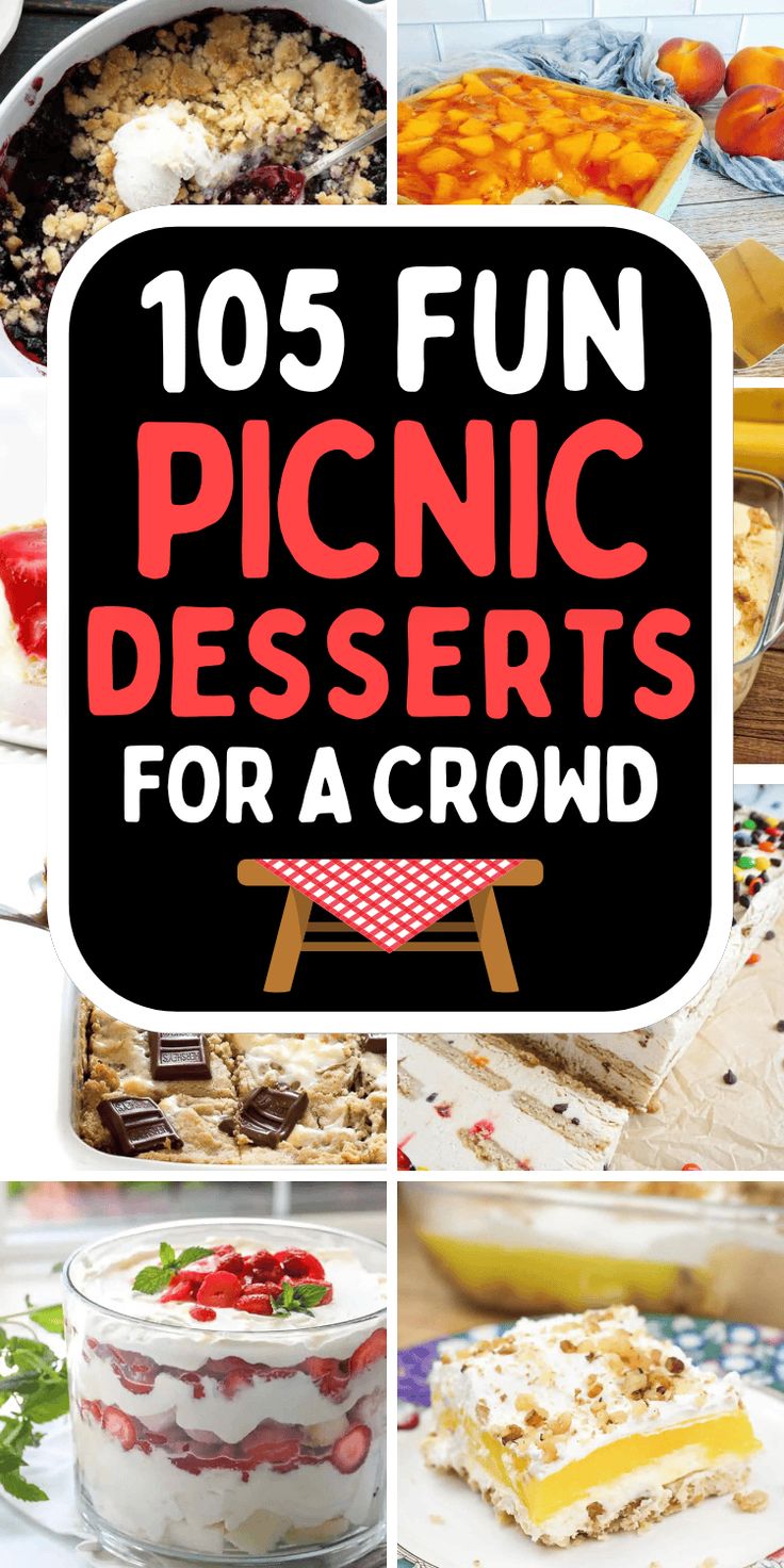 the top ten picnic desserts for a crowd