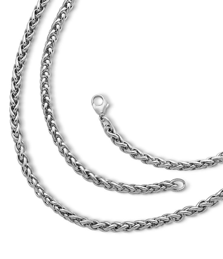 From James Avery, this chain necklace features:Sterling silverApprox. 4 mmLobster claw claspCharms sold separately and require attachmentMade in the USA. White Gold Wheat Chain Jewelry, White Gold Link Jewelry With Wheat Chain, White Gold Wheat Chain Link Jewelry, White Gold Jewelry With Wheat Chain Link, Classic Stainless Steel Wheat Chain Jewelry, Classic White Gold Wheat Chain Necklace, Classic White Gold Jewelry With Wheat Chain, Classic White Gold Necklace With Wheat Chain, White Gold Snake Chain Jewelry With Lobster Clasp