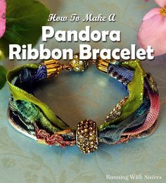 the cover of how to make a pandara ribbon bracelet