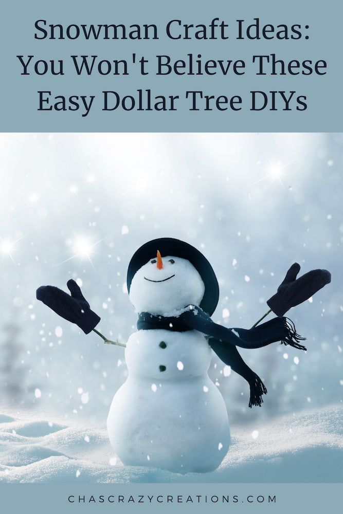 a snowman is shown with the words, how to make a snowman craft idea you won't believe these easy dollar tree diys