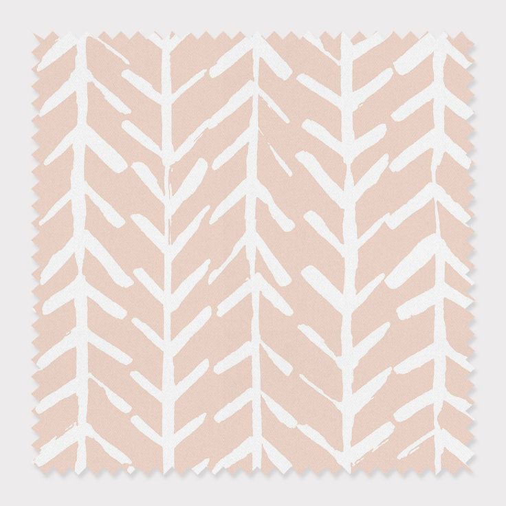 Arrows Fabric Fabric By The Yard / Cotton / Blush