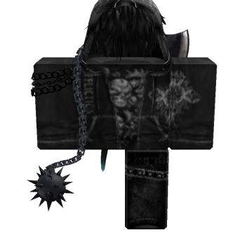 a black and white photo of an evil looking person with chains on his neck, holding a briefcase