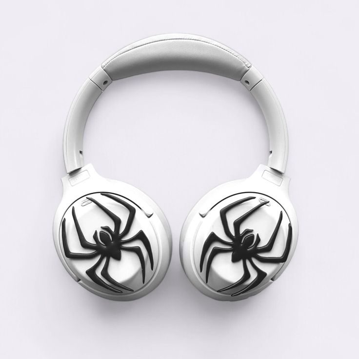 the headphones are designed to look like a spiderman's web - legs